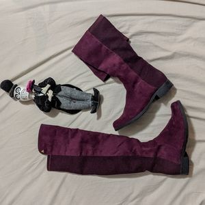 Beautiful Suede Plum Colour - Guess Boots